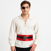 Men's Ivory Pirate Costume Shirt - L/XL